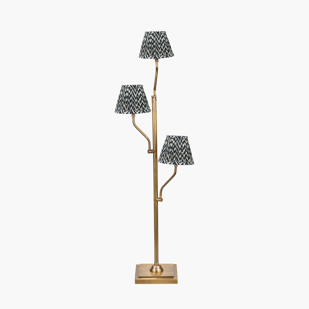 Tatiana Antique Brass Floor Lamp Base - Various Shades