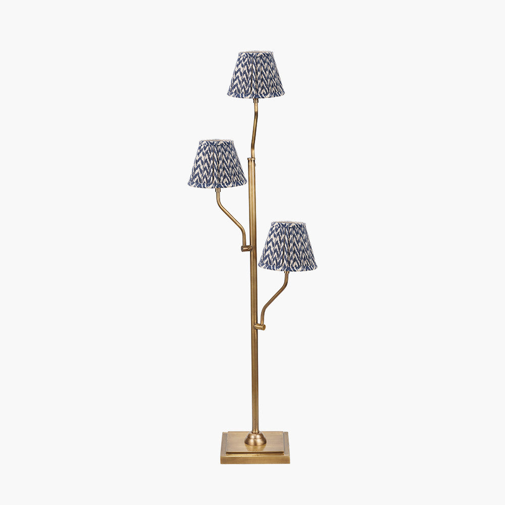 Tatiana Antique Brass Floor Lamp Base - Various Shades