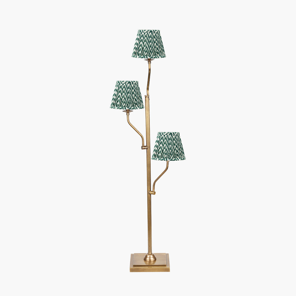Tatiana Antique Brass Floor Lamp Base - Various Shades