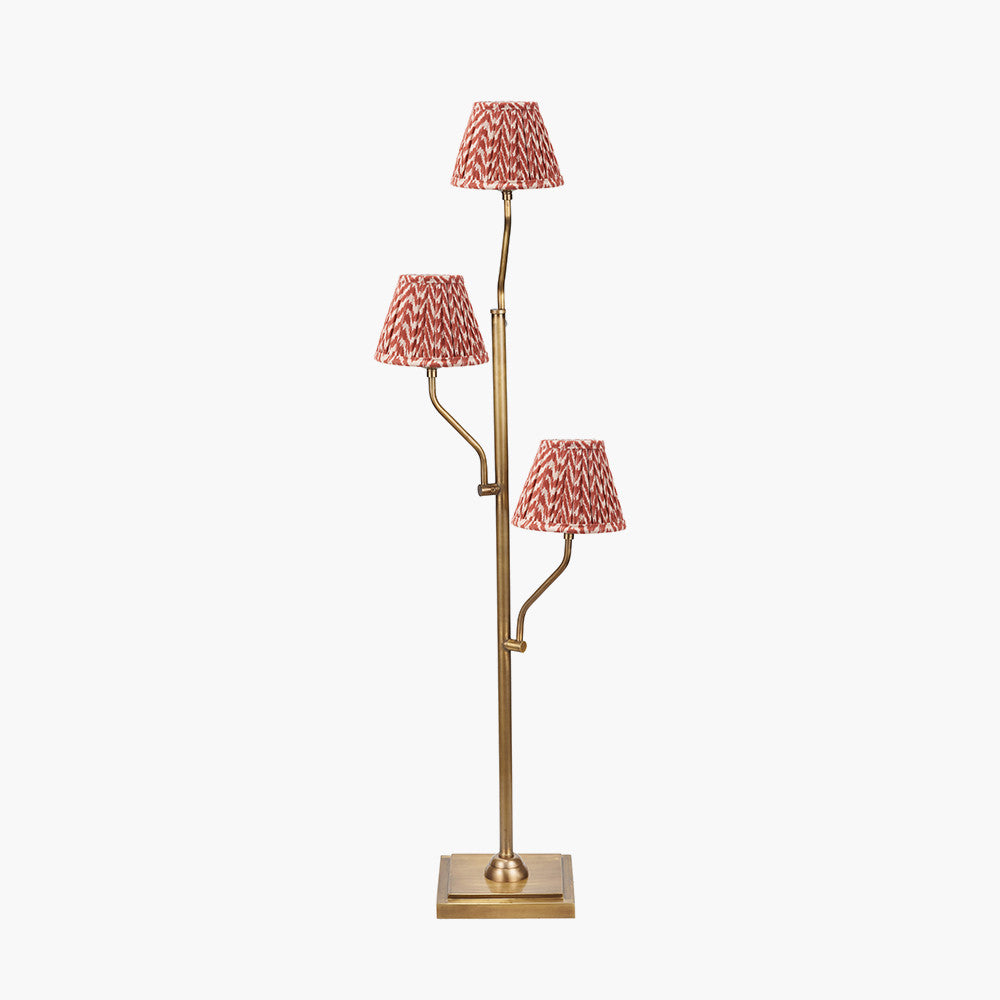 Tatiana Antique Brass Floor Lamp Base - Various Shades