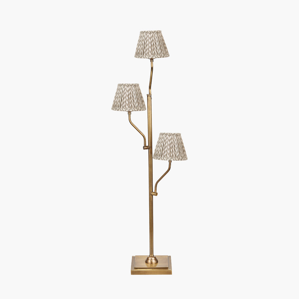 Tatiana Antique Brass Floor Lamp Base - Various Shades