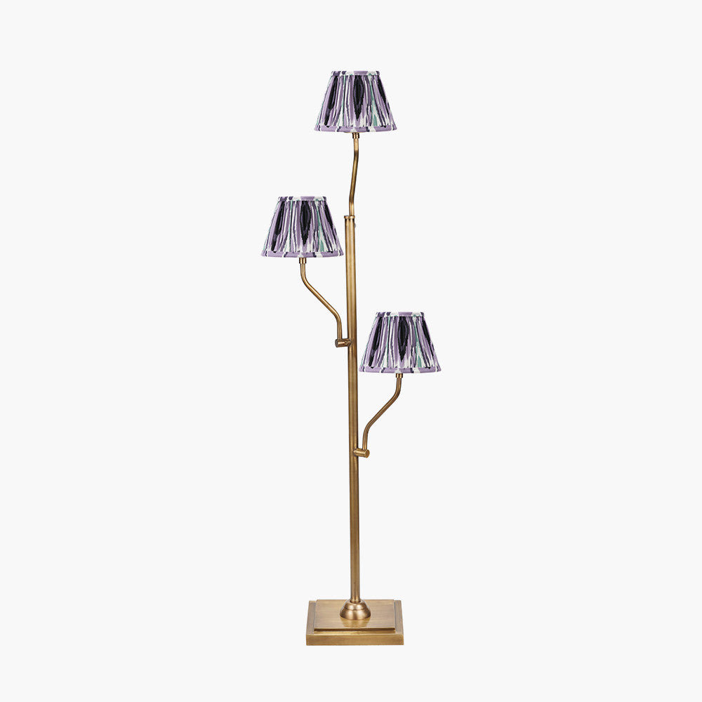Tatiana Antique Brass Floor Lamp Base - Various Shades
