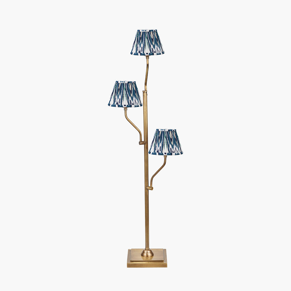 Tatiana Antique Brass Floor Lamp Base - Various Shades