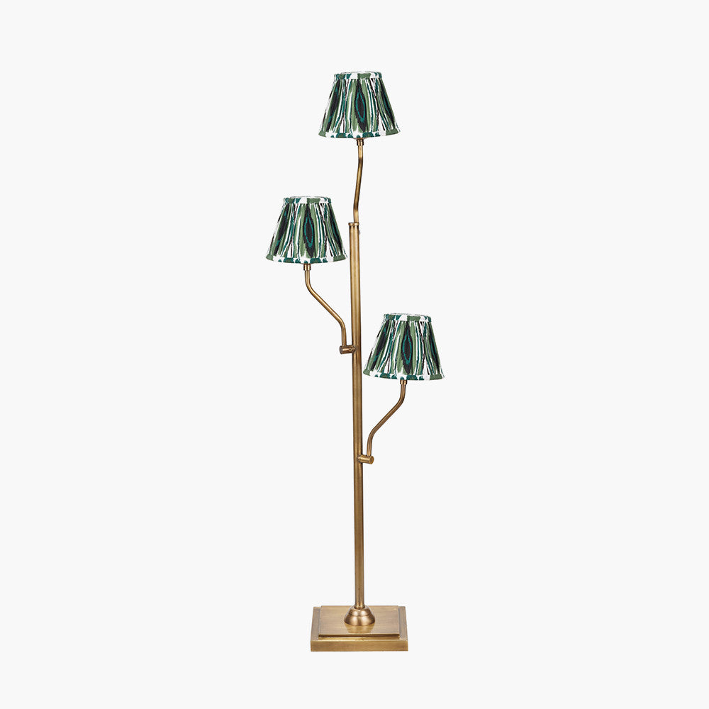 Tatiana Antique Brass Floor Lamp Base - Various Shades