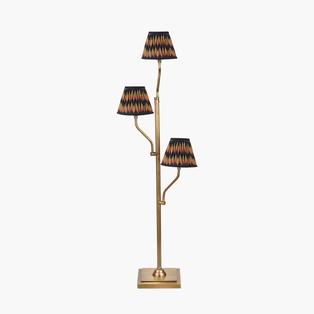 Tatiana Antique Brass Floor Lamp Base - Various Shades