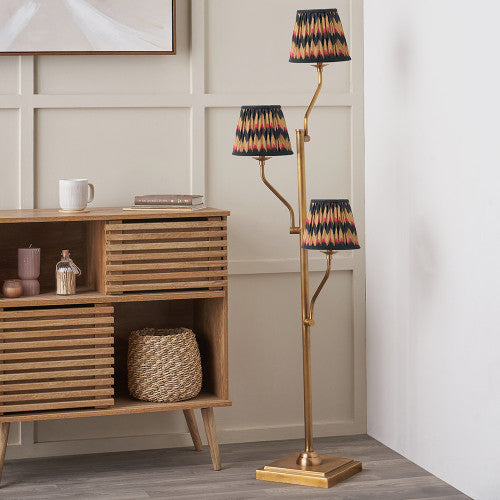 Tatiana Antique Brass Floor Lamp Base - Various Shades