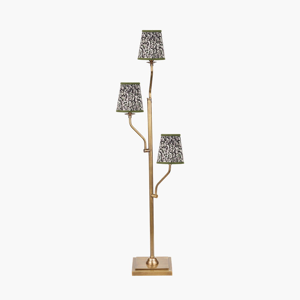 Tatiana Antique Brass Floor Lamp Base - Various Shades