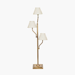 Tatiana Antique Brass Floor Lamp Base - Various Shades