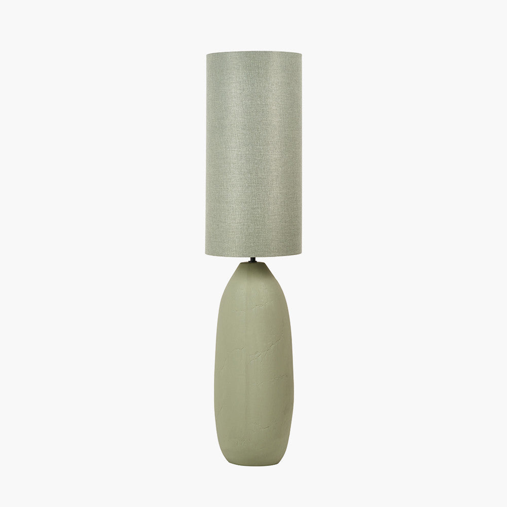 Erika Ceramic Floor Lamp - Black/Sage