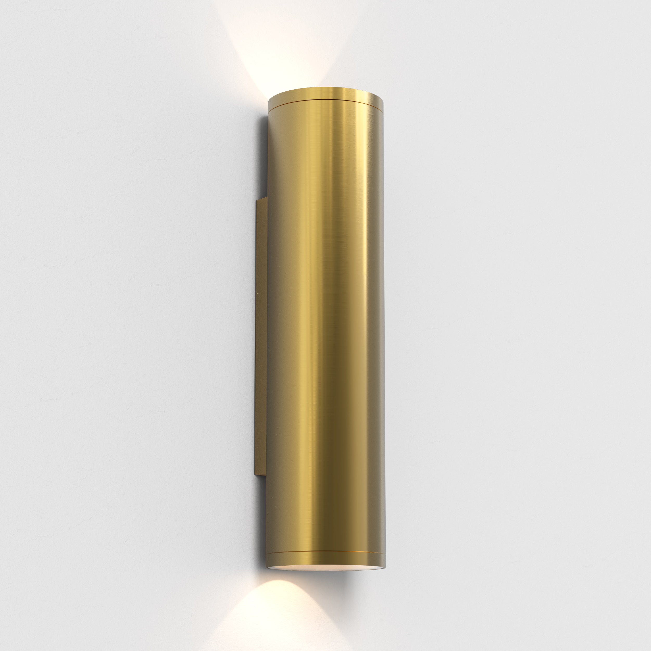Ava 1/2Lt Coastal Coastal Wall Light in Brushed Stainless Steel/PVD Brushed Brass GU10 IP44