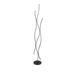 Bloom Black Metal & Wood Effect Floor Lamp Integrated LED