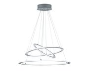 Durban Medium/Large LED Hanging Light - Matt Nickel/Anthracite Finish