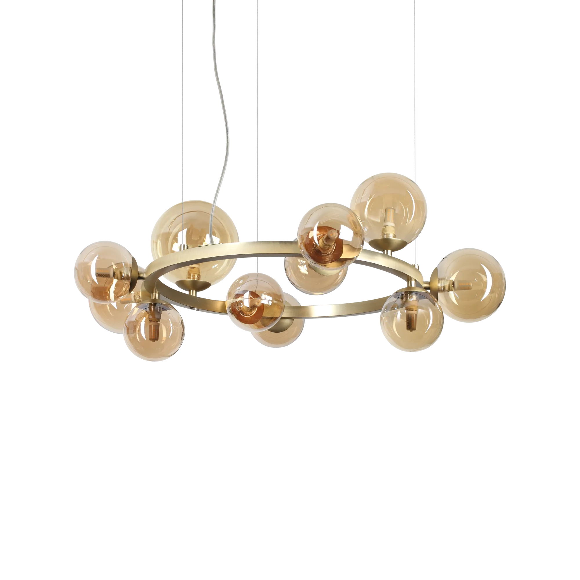 Perlage SP11/ SP14 Centre Ceiling Light - Brass/Black Finish