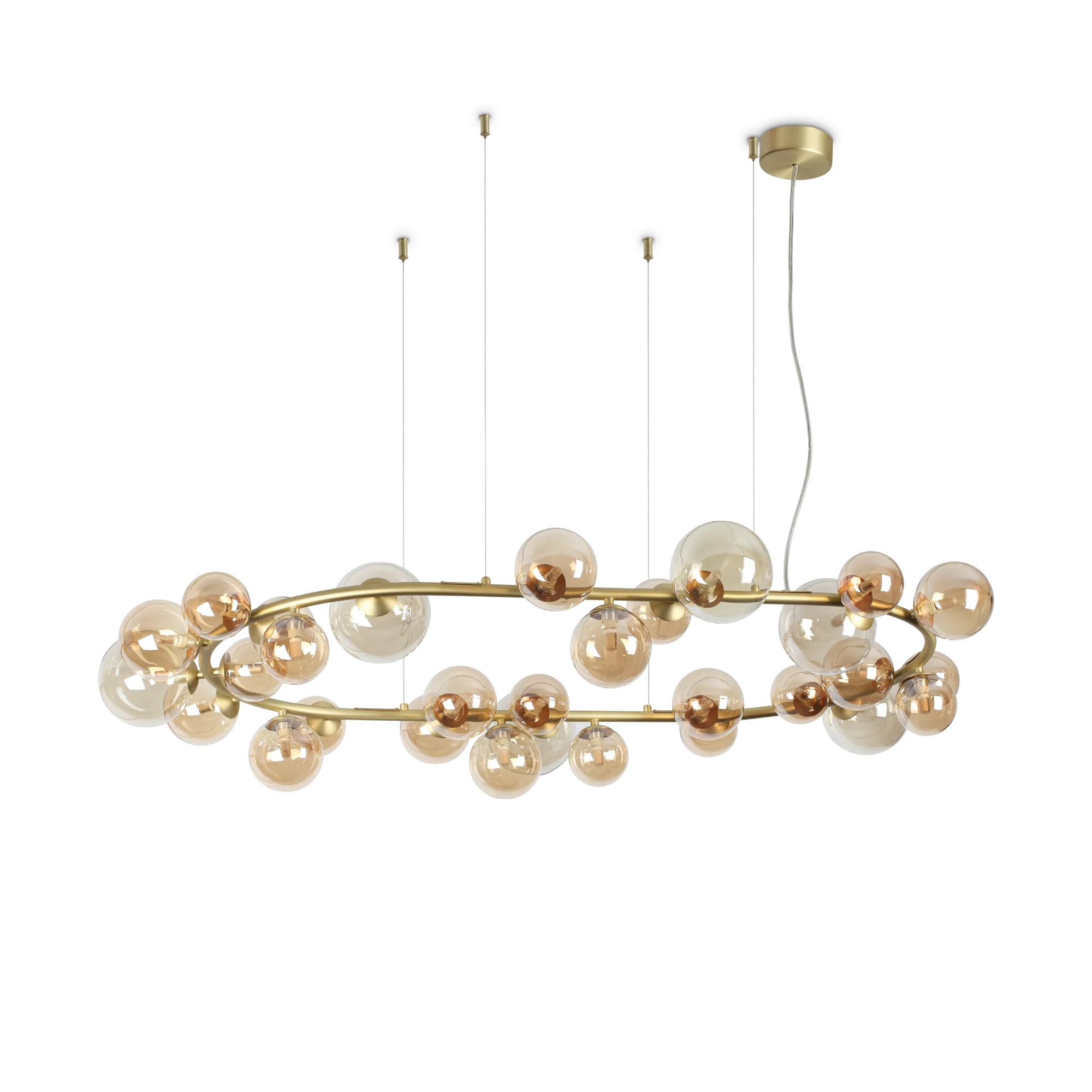 Perlage SP30 Centre Ceiling Light  - Brass/Black Finish