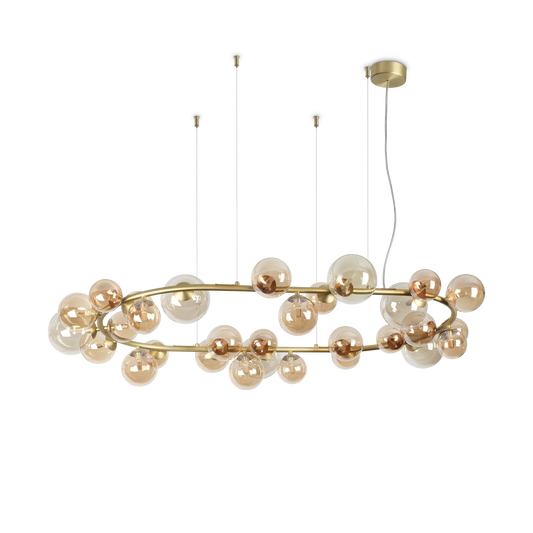 Perlage SP30 Centre Ceiling Light  - Brass/Black Finish