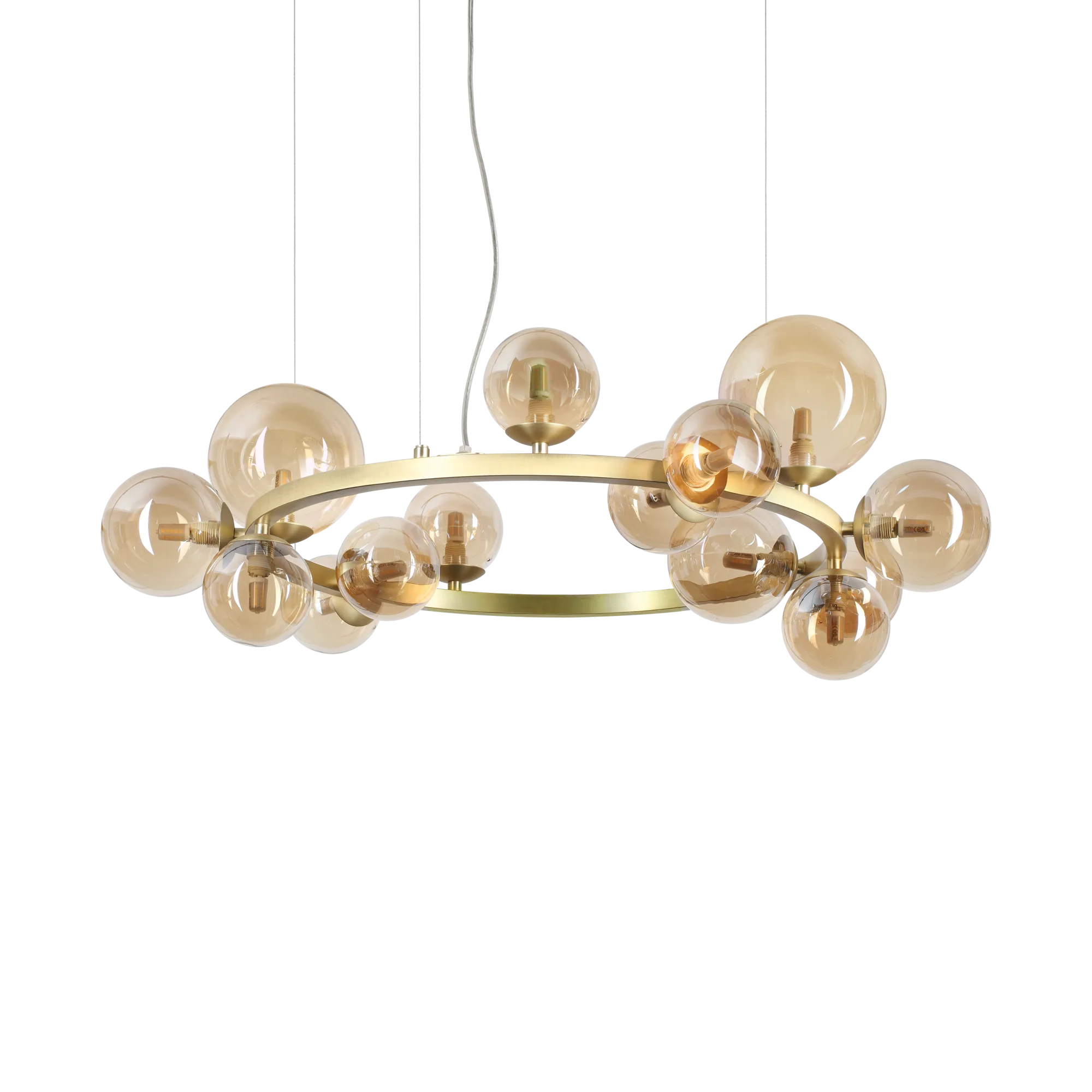 Perlage SP11/ SP14 Centre Ceiling Light - Brass/Black Finish