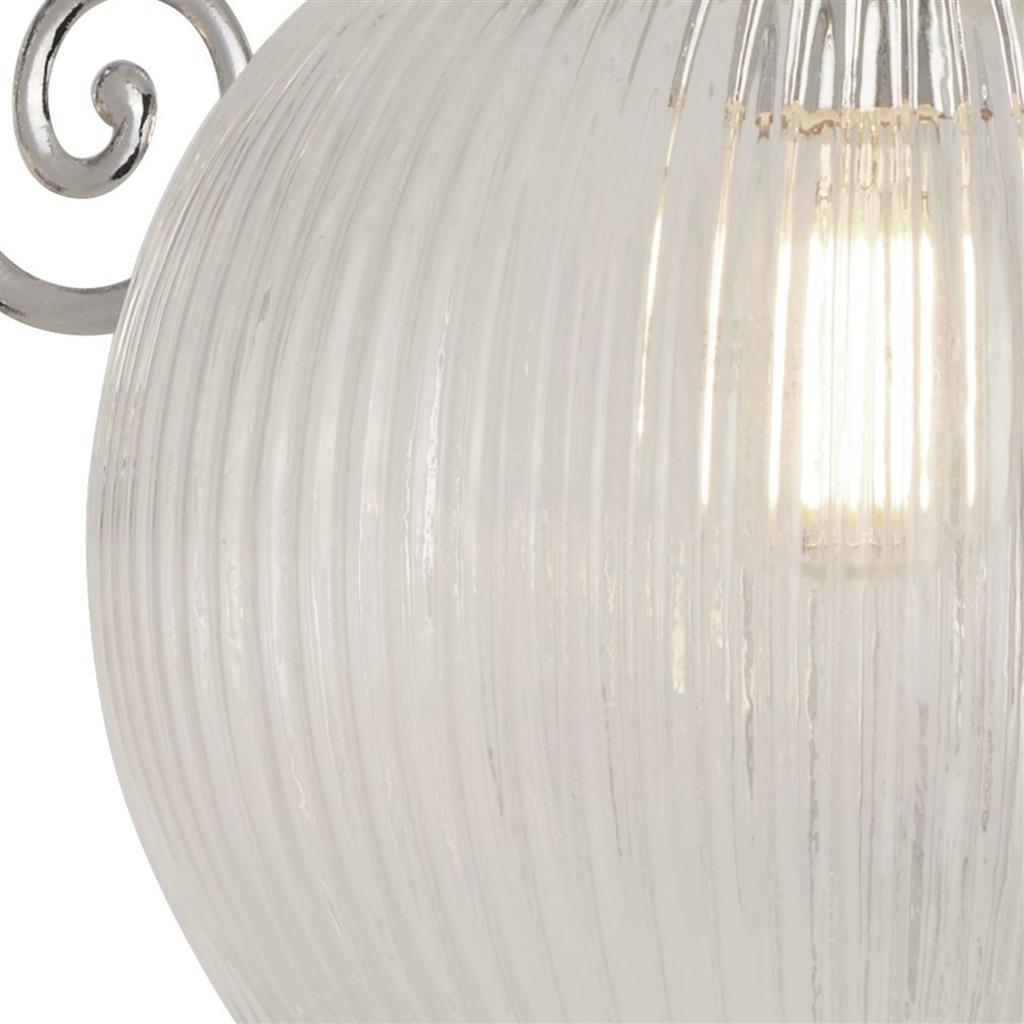 Belvue Bathroom Wall Light IP44 - Antique Brass & Clear/Chrome & Acid Glass