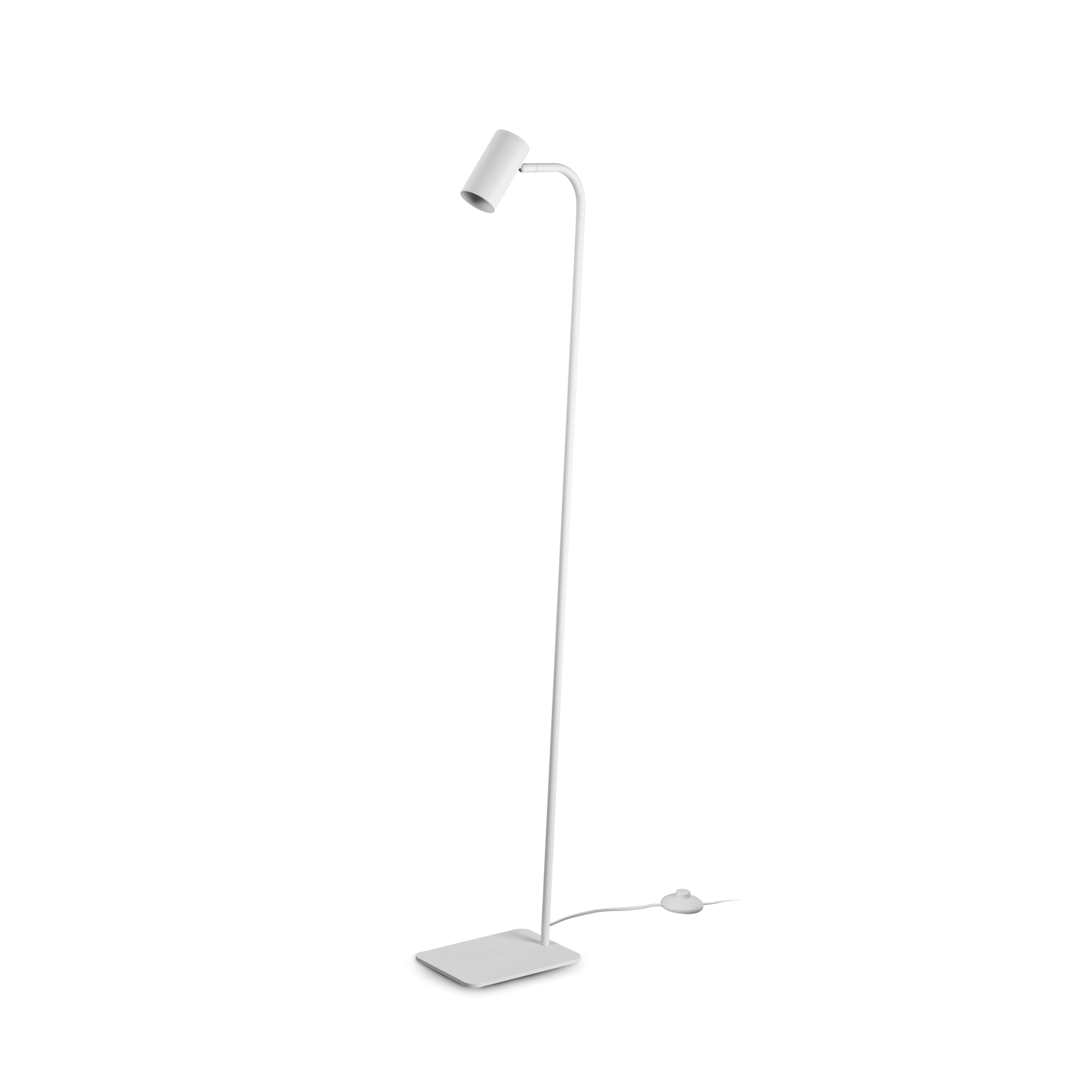Ginger 1Lt Modern Floor Lamp - Black/White