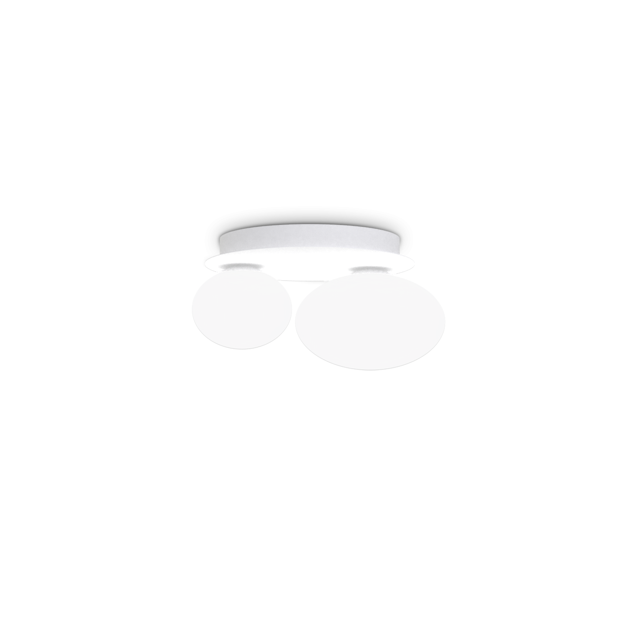 Ninfea Semi Flush Fitting - White/Brass