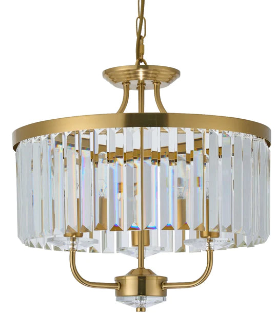Millie Dual Mount 3/6Lt - Satin Brass / Chrome