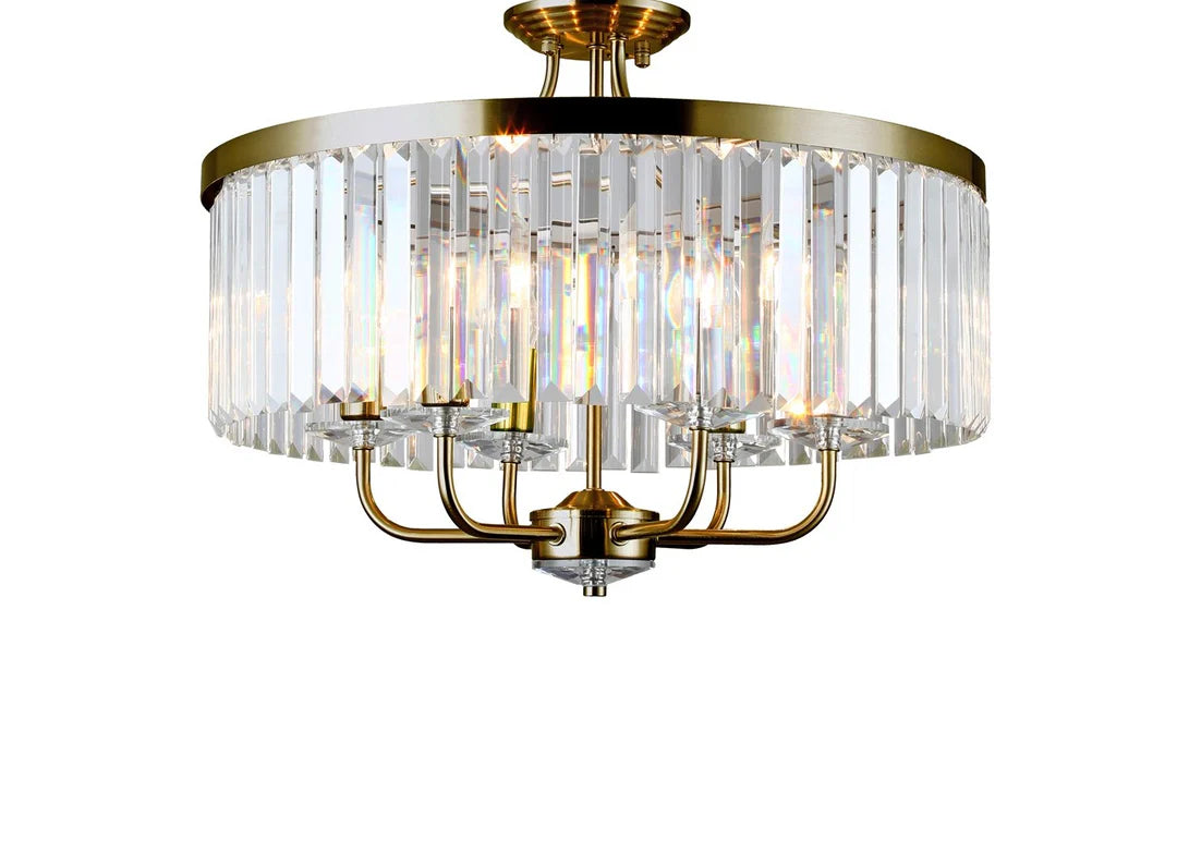 Millie Dual Mount 3/6Lt - Satin Brass / Chrome