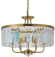 Millie Dual Mount 3/6Lt - Satin Brass / Chrome