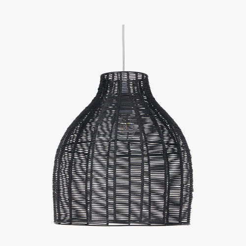 Caswell LED Natural Rattan Cloche Pendant- Various Sizes & Finishes