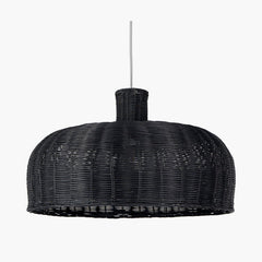 Caswell LED Natural Rattan Cloche Pendant- Various Sizes & Finishes