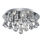 Hanna 4Lt Flush  - Chrome Metal & Clear Crystal