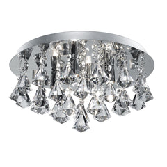 Hanna 4Lt Flush  - Chrome Metal & Clear Crystal