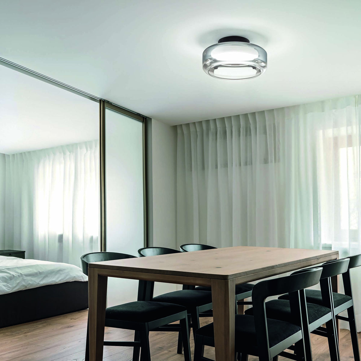 Topico Semi Flush Light- Smokey Grey Finishes