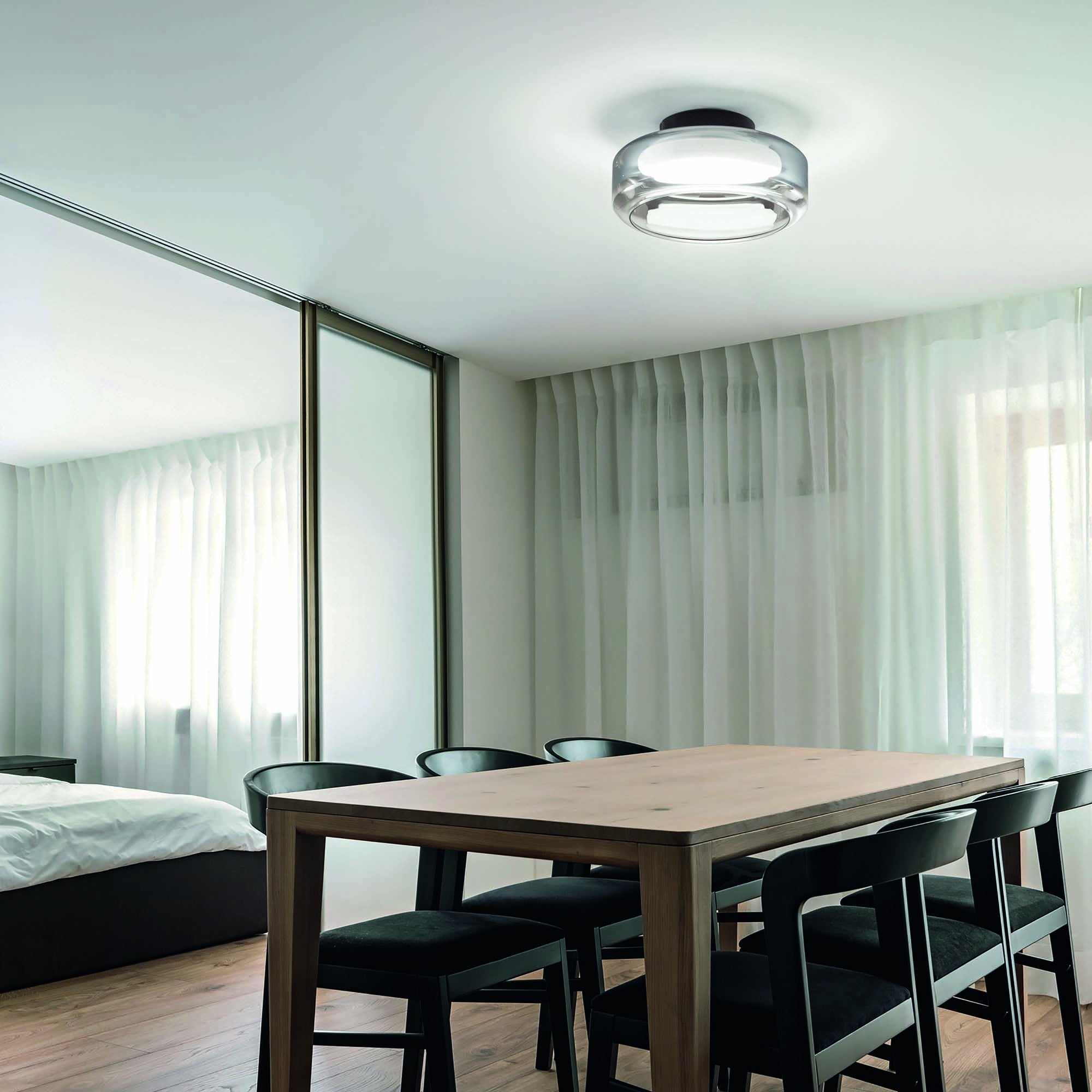 Topico Semi Flush Light- Smokey Grey Finishes