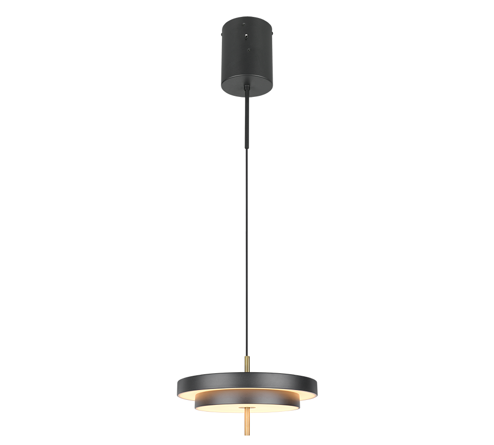 Keaton Pendant Light- Warm Grey/ Black Gold Finishes