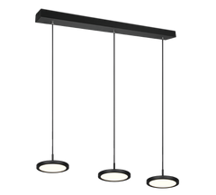 Tray 3Lt Linear Pendant - Black/White