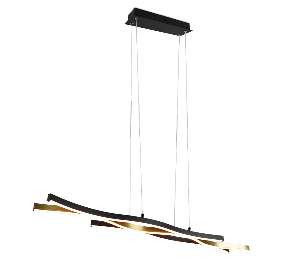 Blaze LED Linear Pendant - Brass/Aluminium