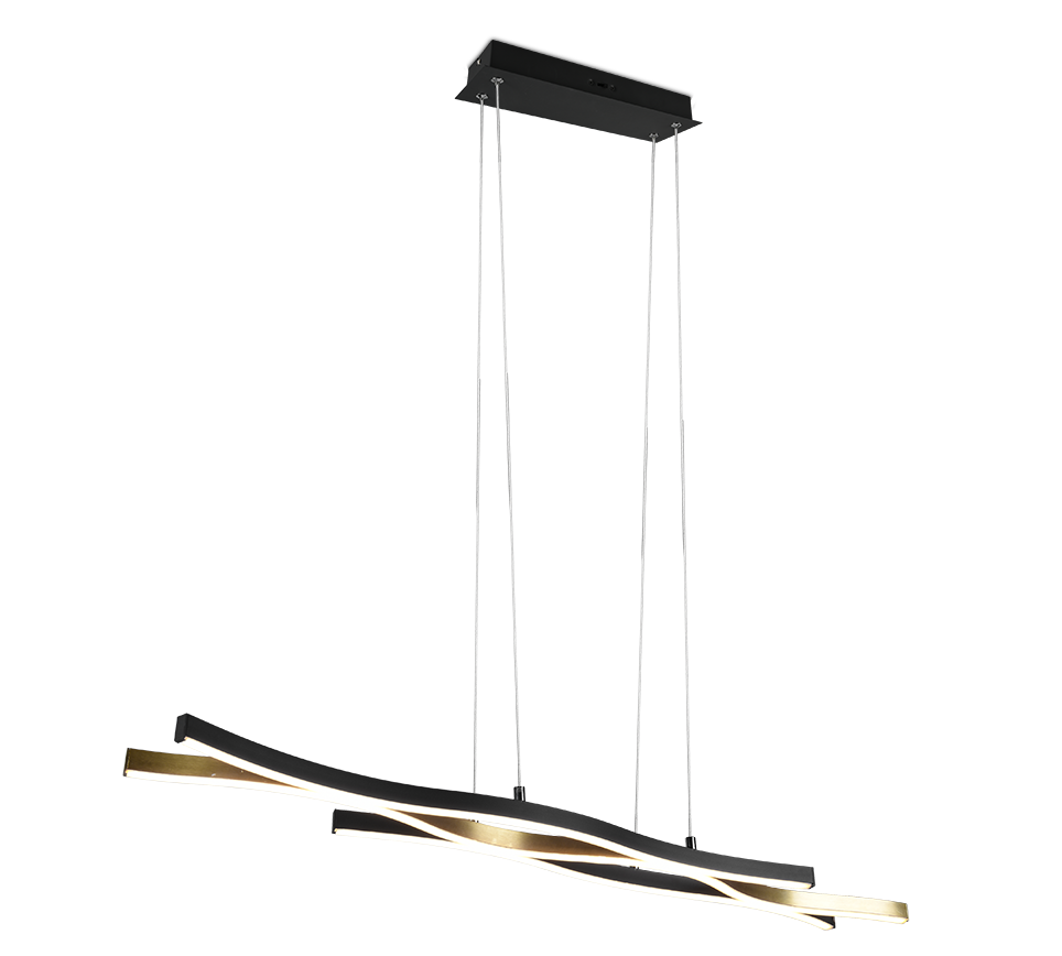 Blaze LED Linear Pendant - Brass/Aluminium