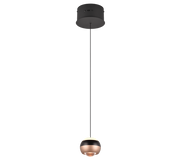 Orbit 1Lt Pendant- Matt Black/ Nickel Finishes