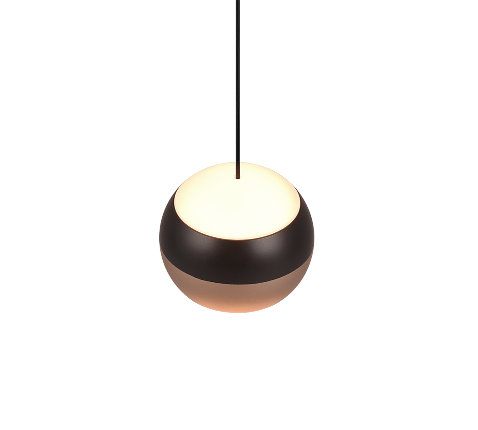 Orbit 1Lt Pendant- Matt Black/ Nickel Finishes