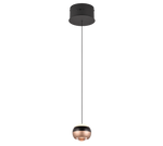 Orbit 1Lt Pendant- Matt Black/ Nickel Finishes