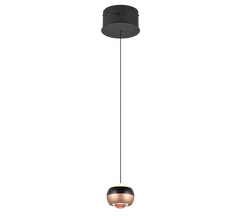 Orbit 1Lt Pendant- Matt Black/ Nickel Finishes