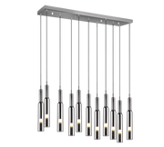 Lucent 11Lt LED Linear Pendant - Chrome