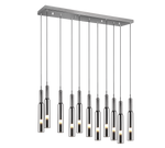 Lucent 11Lt LED Linear Pendant - Chrome