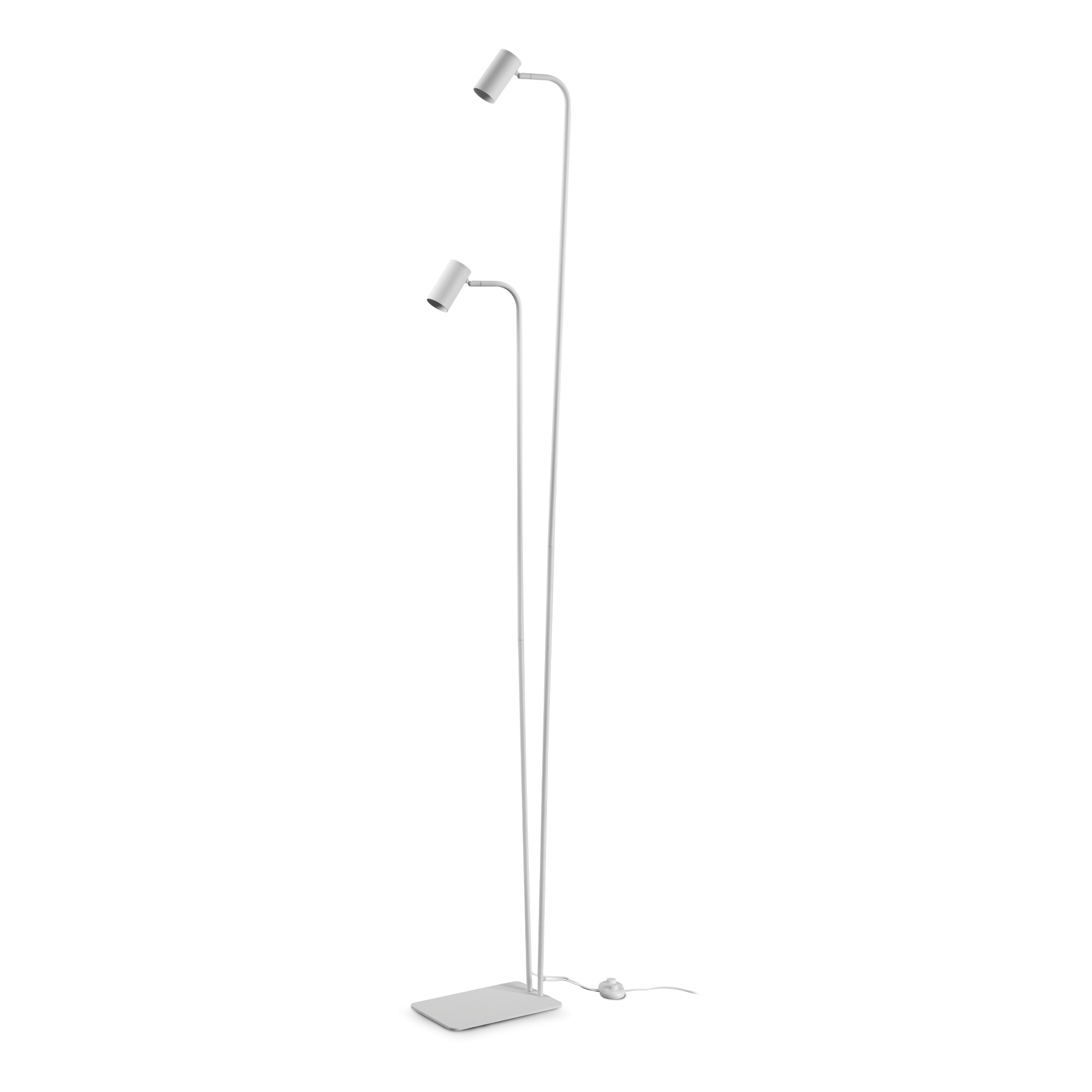 Ginger 2Lt Modern Floor Lamp - Black/White