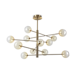 Equinoxe 8/12Lt Centre Ceiling Light  - Antique Brass/Chrome