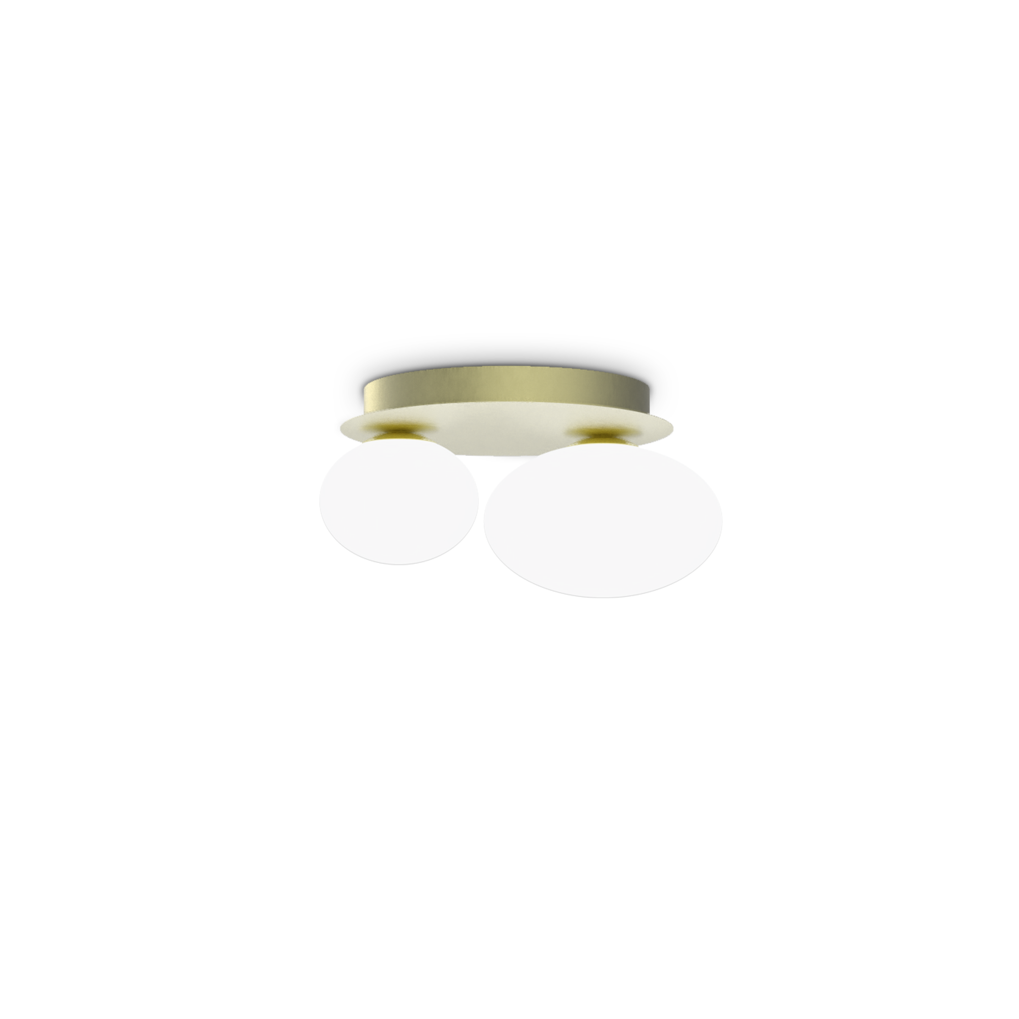 Ninfea Semi Flush Fitting - White/Brass