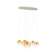 Mapa 5Lt Cluster Pendant - Clear/Amber