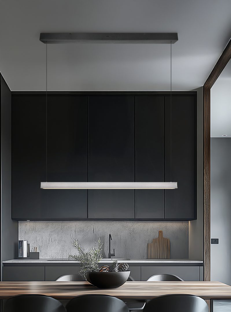Wallace Large Island Lights- Beige/ Black/ Nickel Finishes
