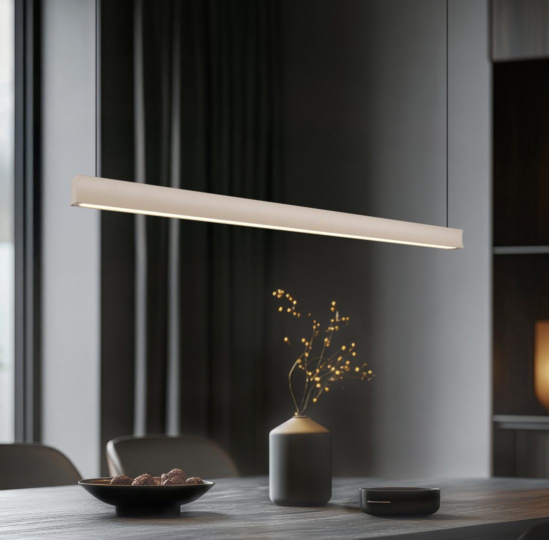 Wallace Large Island Lights- Beige/ Black/ Nickel Finishes