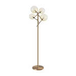 Equinoxe Modern Floor Lamp - Antique Brass/Chrome