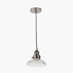 Bowery Glass Pendant - Antique Bronze